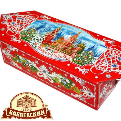 Сладкий новогодний подарок Бабаевский в картонной упаковке