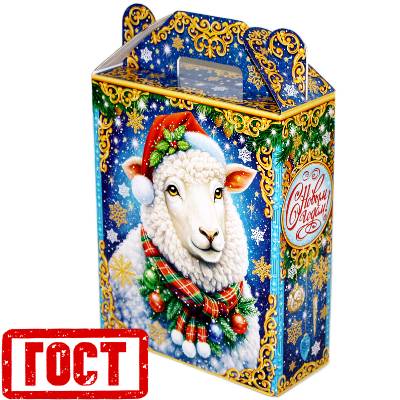 Сладкий новогодний подарок по ГОСТу в картонной упаковке